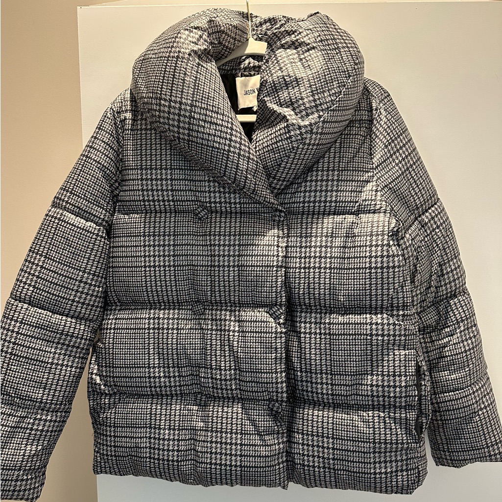 Jason Wu Herringbone Double Breasted Puffer Coat Nwot